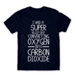 Carbon Dioxide Navy Men's Tee for Funny, Sarcastic Humour
