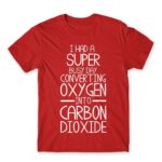 Carbon Dioxide Red Men's Tee for Funny, Sarcastic Humour