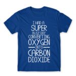 Carbon Dioxide Royal Blue Men's T-shirt for Funny, Sarcastic Humour