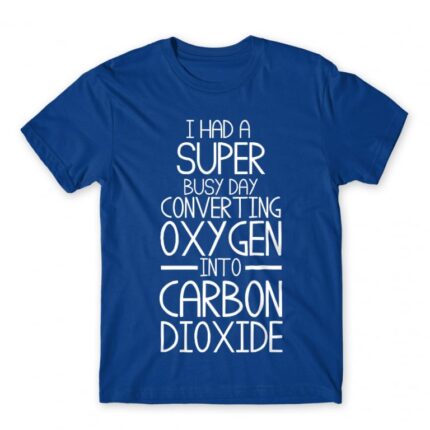 Carbon Dioxide Royal Blue Men's T-shirt for Funny, Sarcastic Humour
