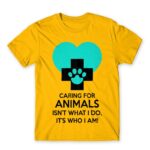 Caring for animals Gold Men's Tee for Veterinary, Work