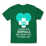 Caring for animals Kelly Green Men's Tee for Veterinary, Work