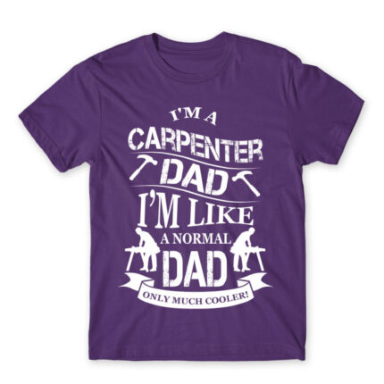 Carpenter dad Dark Purple Men's Tee for Carpenter, Work