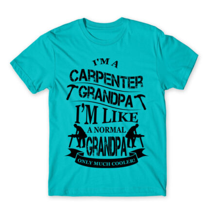 Carpenter Grandpa Atoll Blue Men's T-shirt for Carpenter, Work