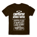 Carpenter hourly rates Chocolate Men's Tee for Carpenter, Work