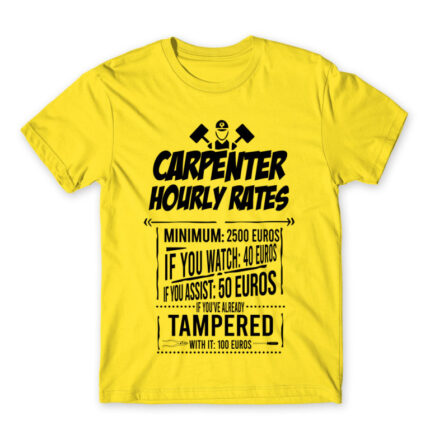 Carpenter hourly rates Lemon Men's T-shirt for Carpenter, Work