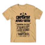 Carpenter hourly rates Sand Men's Tee for Carpenter, Work