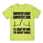 Carpenter’s heart Carpenter’s soul Apple Green Men's T-shirt for Carpenter, Work