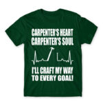 Carpenter’s heart Carpenter’s soul Bottle Green Men's T-shirt for Carpenter, Work