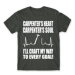 Carpenter’s heart Carpenter’s soul Dark Grey Men's Tee for Carpenter, Work
