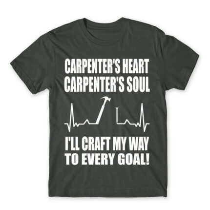 Carpenter’s heart Carpenter’s soul Dark Grey Men's Tee for Carpenter, Work