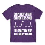 Carpenter’s heart Carpenter’s soul Dark Purple Men's Tee for Carpenter, Work