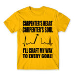 Carpenter’s heart Carpenter’s soul Gold Men's T-shirt for Carpenter, Work