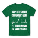 Carpenter’s heart Carpenter’s soul Kelly Green Men's Tee for Carpenter, Work