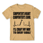 Carpenter’s heart Carpenter’s soul Sand Men's T-shirt for Carpenter, Work
