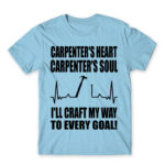 Carpenter’s heart Carpenter’s soul Sky Blue Men's Tee for Carpenter, Work