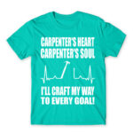 Carpenter’s heart Carpenter’s soul Turquoise Men's Tee for Carpenter, Work