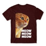 Cat meme – Ginger Burgundy Men's Tee for Funny, Meme
