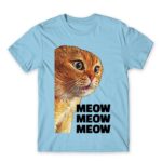 Cat meme – Ginger Sky Blue Men's T-shirt for Funny, Meme