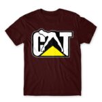 Caterpillar Woman Burgundy Men's Tee for Brand Parody, Funny