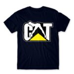 Caterpillar Woman Navy Men's T-shirt for Brand Parody, Funny