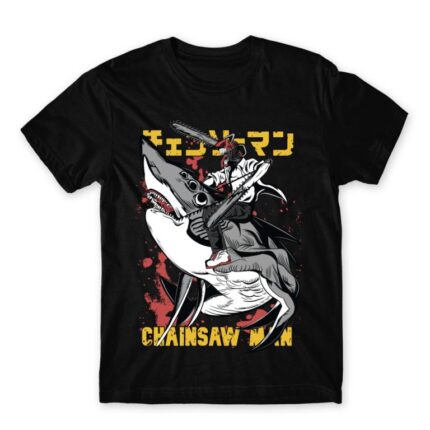Chainsaw Man Beam Black Men's Tee for Anime, Chainsaw Man