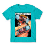 Chainsaw man – Denji Atoll Blue Men's Tee for Anime, Chainsaw Man