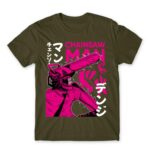 Chainsaw man – Denji – Neon Army Men's Tee for Anime, Chainsaw Man