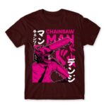 Chainsaw man – Denji – Neon Burgundy Men's T-shirt for Anime, Chainsaw Man