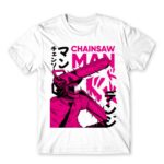 Chainsaw man – Denji – Neon White Men's T-shirt for Anime, Chainsaw Man