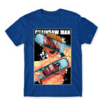 Chainsaw man – Denji Royal Blue Men's Tee for Anime, Chainsaw Man