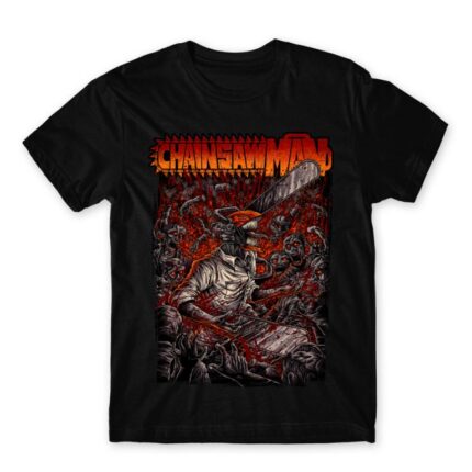 Chainsaw man – Grunge Black Men's T-shirt for Anime, Chainsaw Man