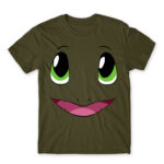 Charmander face Army Men's Tee for Anime, Pokemon
