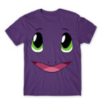Charmander face Dark Purple Men's Tee for Anime, Pokemon