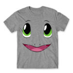 Charmander face Grey Melange Men's Tee for Anime, Pokemon