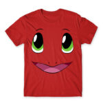 Charmander face Red Men's T-shirt for Anime, Pokemon