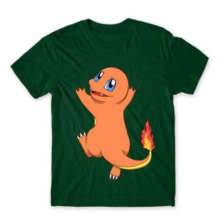 Charmander hanging Bottle Green Men's T-shirt for Anime, Pokemon