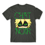 Chat Noir Dark Grey Men's Tee for Anime, Miraculous Ladybug