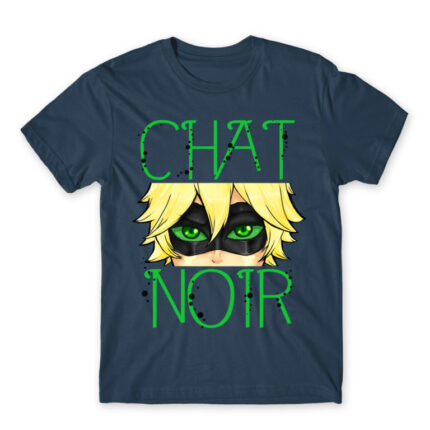 Chat Noir Denim Men's Tee for Anime, Miraculous Ladybug
