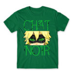 Chat Noir Kelly Green Men's T-shirt for Anime, Miraculous Ladybug