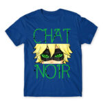 Chat Noir Royal Blue Men's T-shirt for Anime, Miraculous Ladybug
