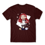 Chibi cards Burgundy Men's Tee for Anime, Original Character