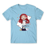 Chibi cards Sky Blue Men's T-shirt for Anime, Original Character