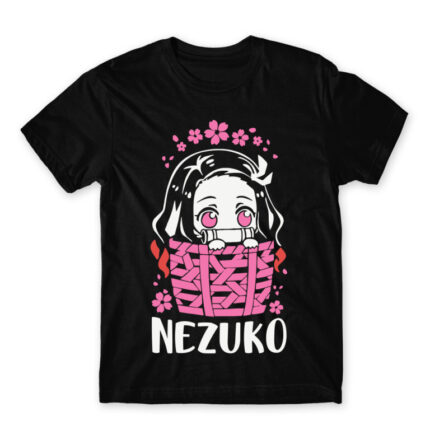 Chibi Nezuko Black Men's Tee for Anime, Kimetsu No Yaiba