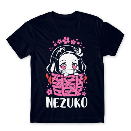 Chibi Nezuko Navy Men's Tee for Anime, Kimetsu No Yaiba