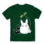 Chibi -Totoro and susuwatari Bottle Green Men's Tee for Anime, My Neighbour Totoro