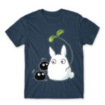 Chibi -Totoro and susuwatari Denim Men's T-shirt for Anime, My Neighbour Totoro