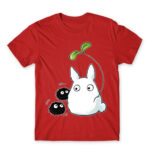 Chibi -Totoro and susuwatari Red Men's Tee for Anime, My Neighbour Totoro