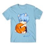 ChibiNeko Kuroko Sky Blue Men's T-shirt for Anime, Kuroko S Basketball