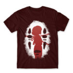 Chihiro Mask Burgundy Men's T-shirt for Anime, Spirited Away